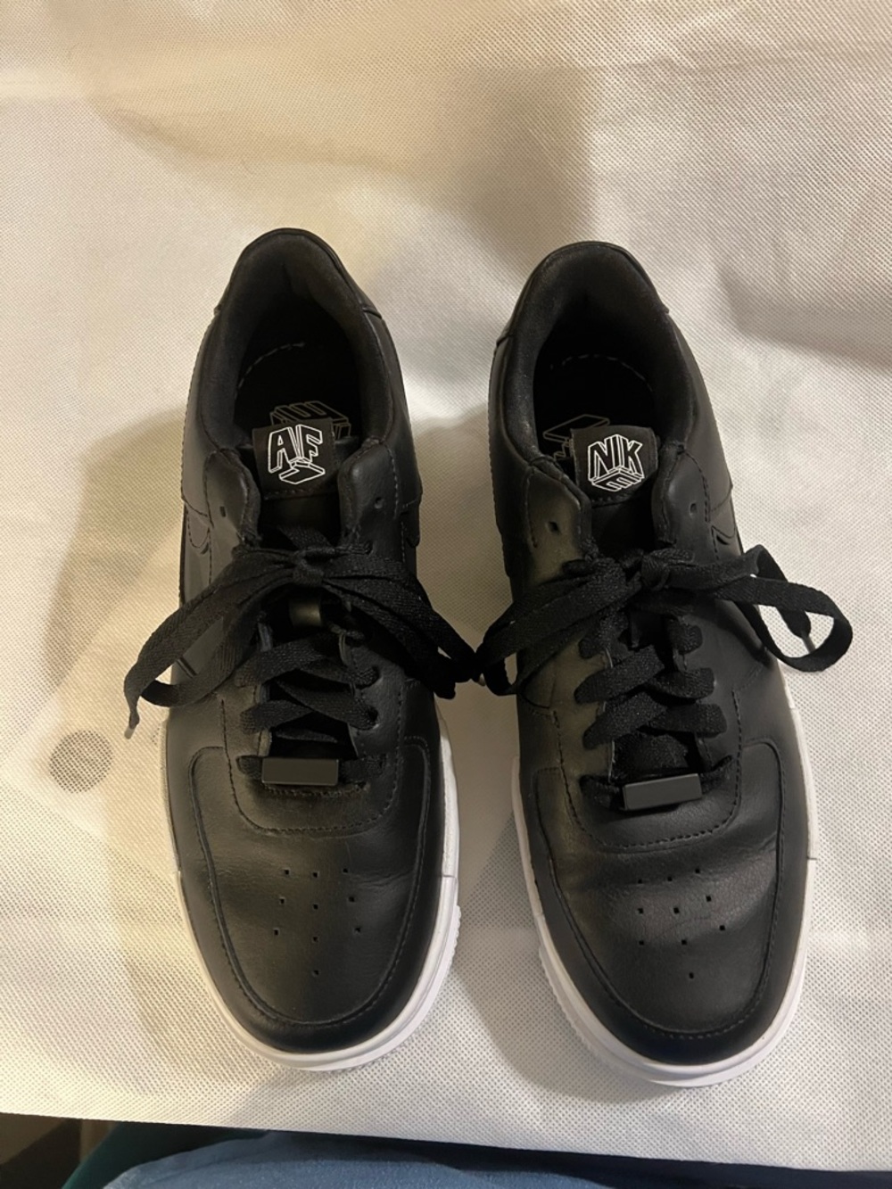 Nike Air Force 1 Pixel Size 8.5 Black and White - WORN ONCE - Picture 2 of 12